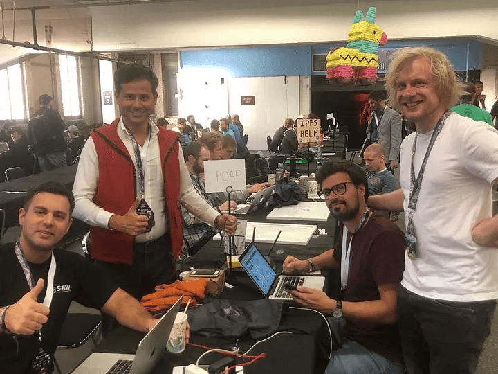 POAP team at ETHDenver in February 2019