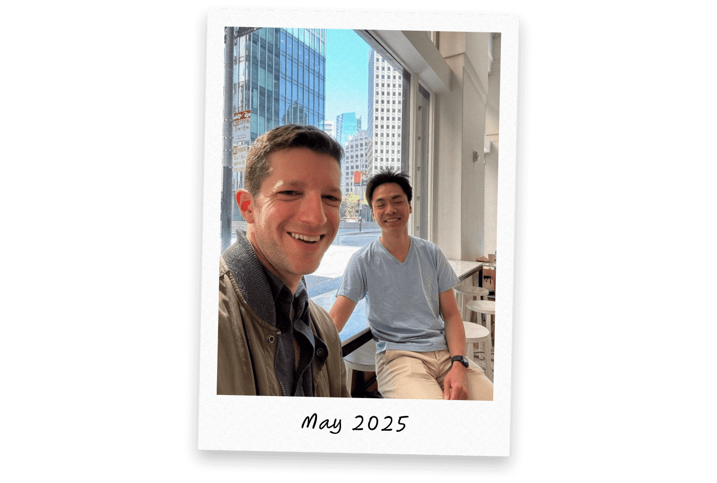 Photo of Max from Privy and Kevin from Goldsky catching up in person